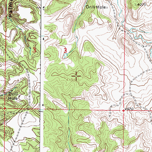 Topographic Map of Sawmill Reservoir, WY