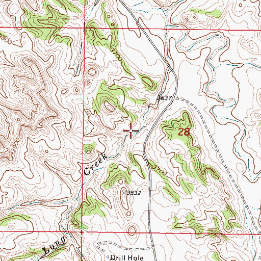 Topographic Map of Greenough Reservoir, WY