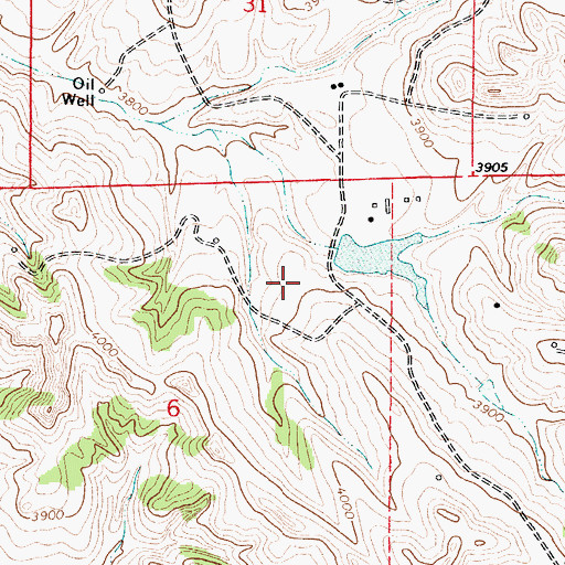 Topographic Map of Tibbs Reservoir, WY