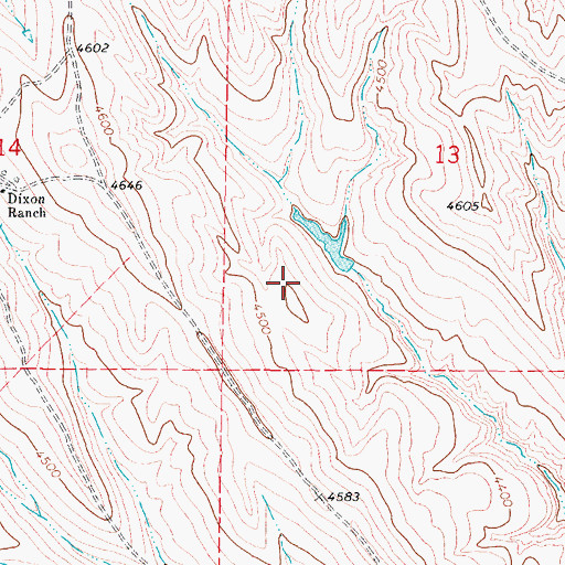 Topographic Map of Sandstone Dam, WY