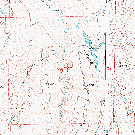 Topographic Map of Fortification Reservoir, WY