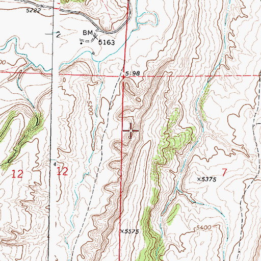 Topographic Map of Firnekas Reservoir, WY