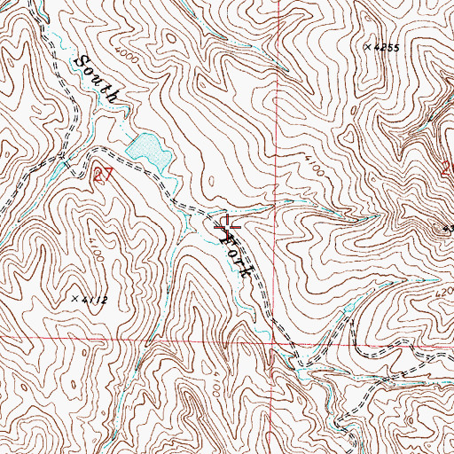 Topographic Map of Fordyce Deer Creek Dam, WY