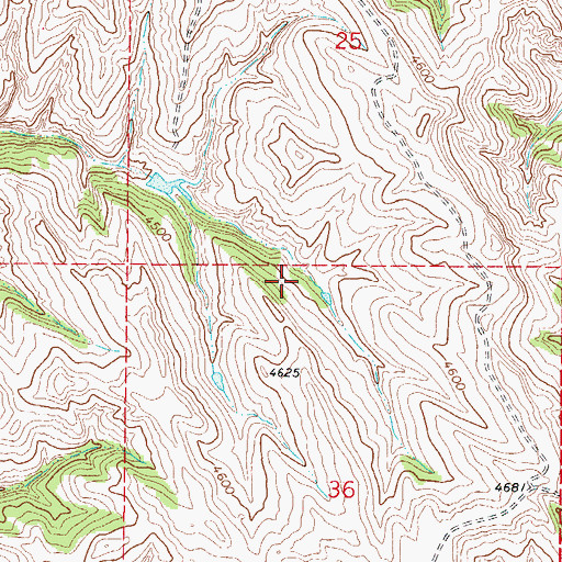 Topographic Map of Broken Jaw Dam, WY