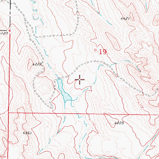 Topographic Map of Fowler Dam, WY