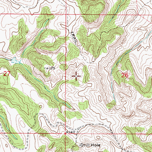 Topographic Map of Fox Farm Reservoir, WY