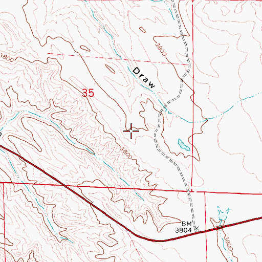 Topographic Map of Robinson Reservoir, WY