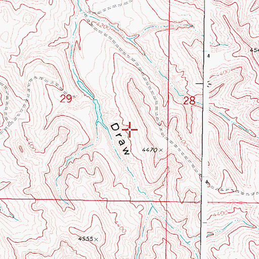 Topographic Map of Henry Reservoir, WY
