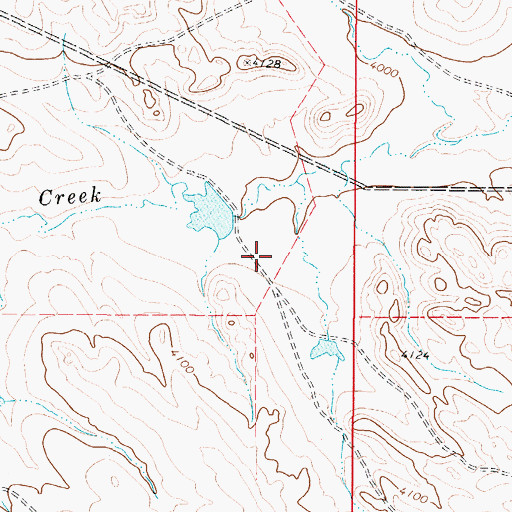 Topographic Map of Ponch Dam, WY
