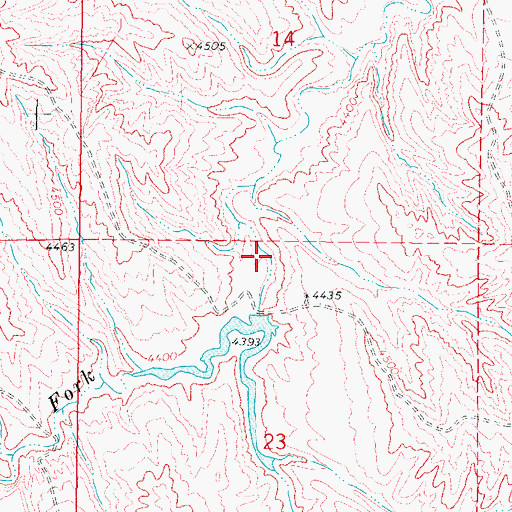 Topographic Map of Iberlin Reservoir, WY
