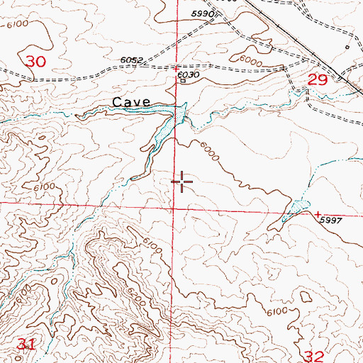 Topographic Map of Rochelle Reservoir, WY