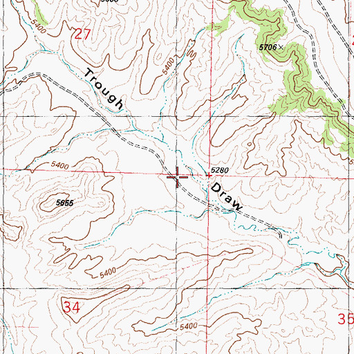 Topographic Map of Albert Number 2 Dam, WY