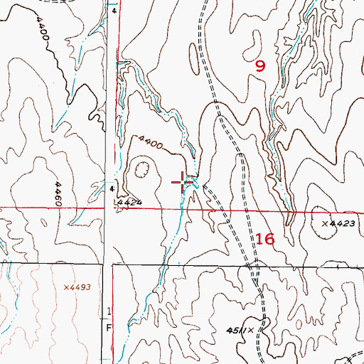 Topographic Map of Reculusa Reservoir, WY