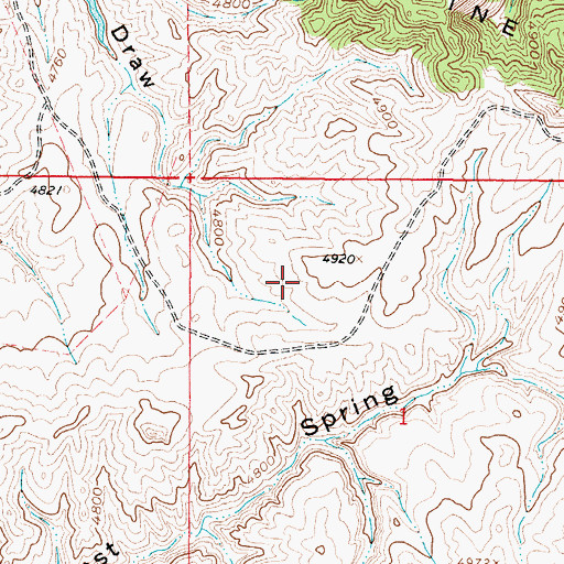 Topographic Map of Patrick Reservoir, WY