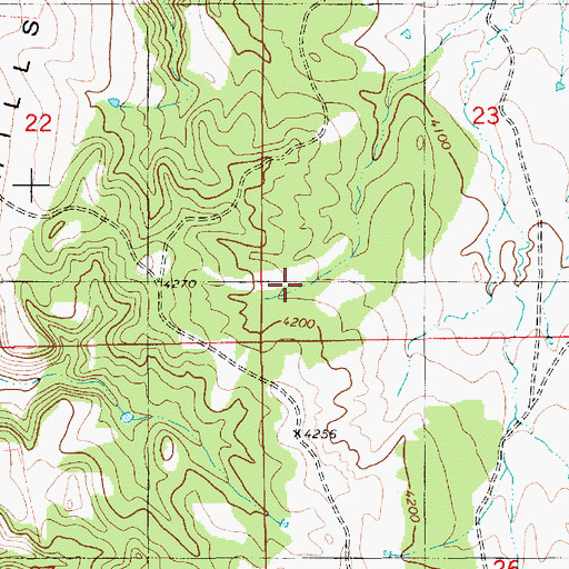 Topographic Map of Leo Dam, WY
