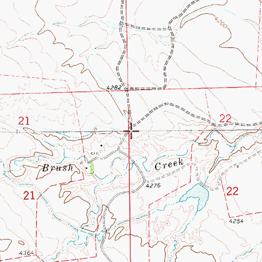 Topographic Map of Thompson Number 2 Dam, WY