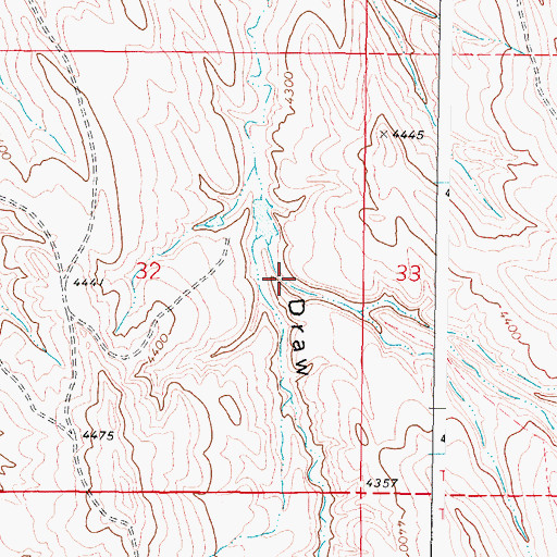 Topographic Map of Heather Dam, WY