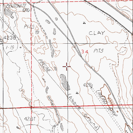 Topographic Map of Materi Number 2 Dam, WY