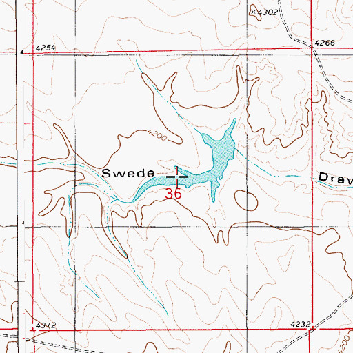 Topographic Map of Johnson Number 3 Reservoir, WY