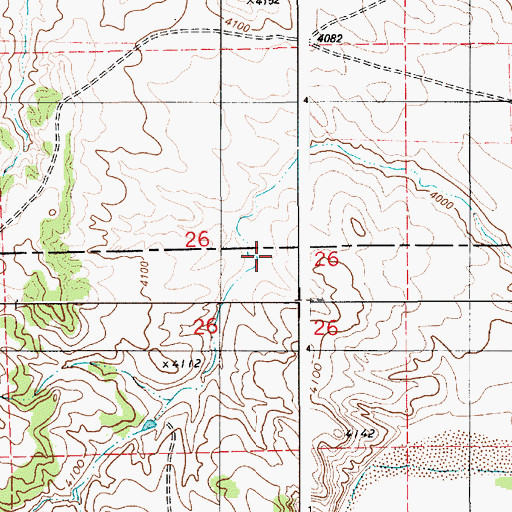 Topographic Map of Wolf Dam, WY