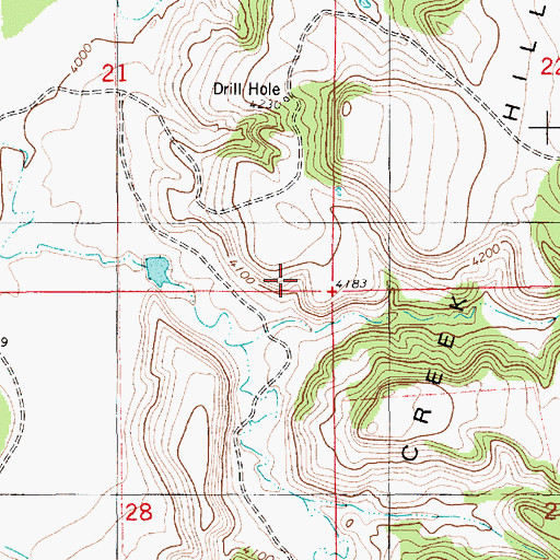 Topographic Map of Amelia Number 1 Dam, WY