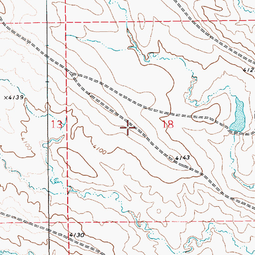Topographic Map of Alum Creek Number 1 Dam, WY