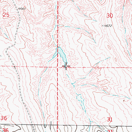 Topographic Map of Falxa Number 1 Dam, WY