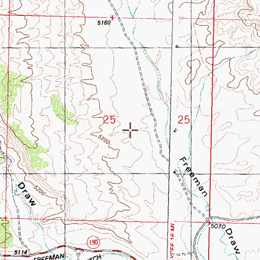 Topographic Map of McCarthy Reservoir Number 1, WY