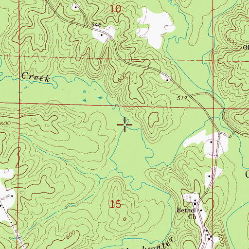 Topographic Map of Splunge Creek, AL