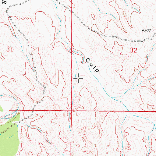 Topographic Map of Culp Number 1 Dam, WY