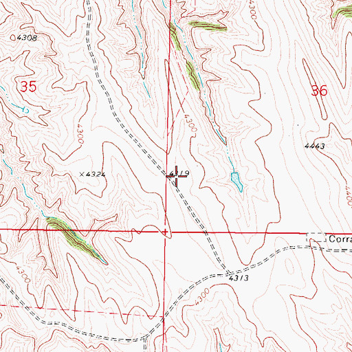 Topographic Map of Lula Dam, WY