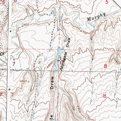 Topographic Map of Applegate Dam, WY