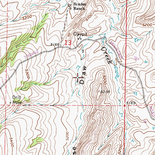 Topographic Map of North Reservoir, WY