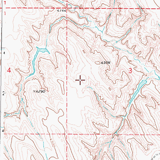 Topographic Map of Sand Draw Dam, WY