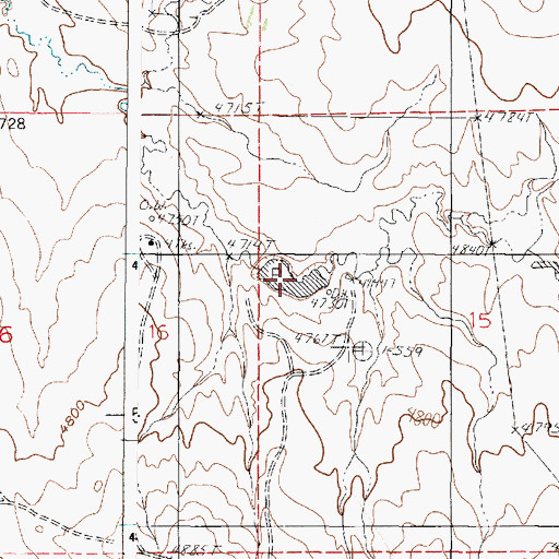 Topographic Map of Innes Reservoir, WY