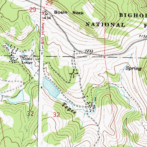 Topographic Map of Fordyce Tepee Number 1 Dam, WY