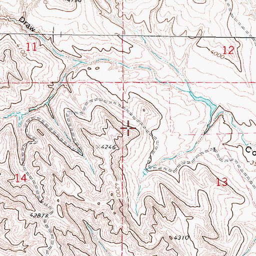 Topographic Map of Dick Reservoir Number 1, WY