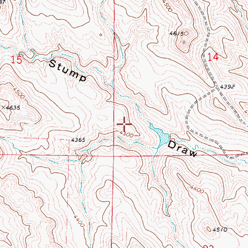 Topographic Map of Robert Black Stump Reservoir, WY