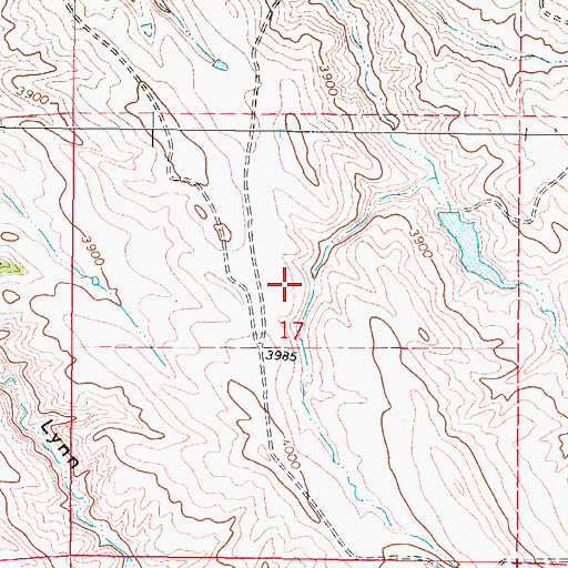 Topographic Map of Joe Creek Reservoir, WY