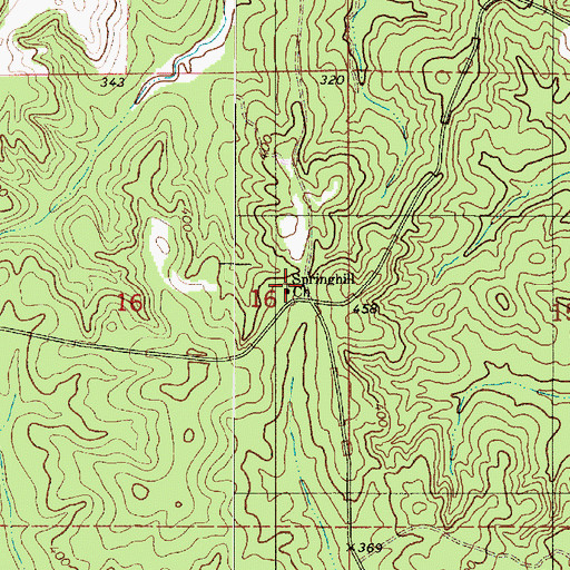 Topographic Map of Springhill Church, AL