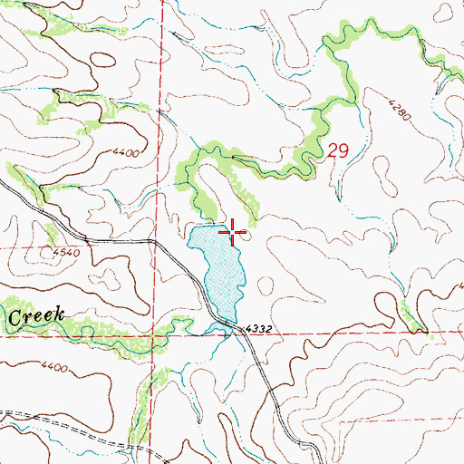Topographic Map of Reynolds Number 1 Dam, WY