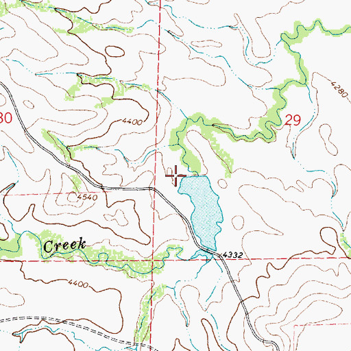 Topographic Map of Reynolds Reservoir Number 1, WY