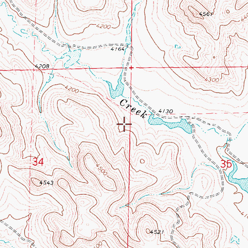 Topographic Map of Pence Dam, WY