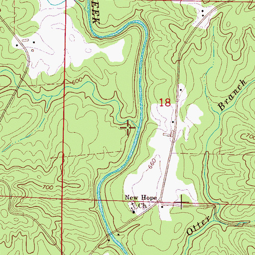 Topographic Map of Squaw Creek, AL