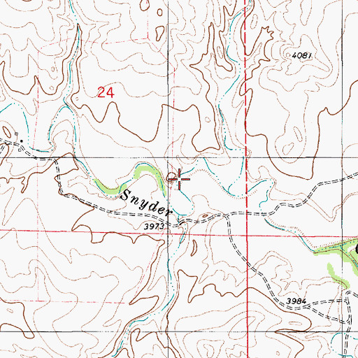 Topographic Map of Bob Dixon Number 1 Reservoir, WY