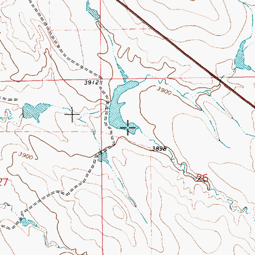 Topographic Map of Geiger Reservoir, WY