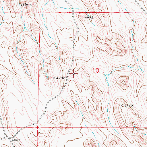 Topographic Map of Lion Reservoir, WY