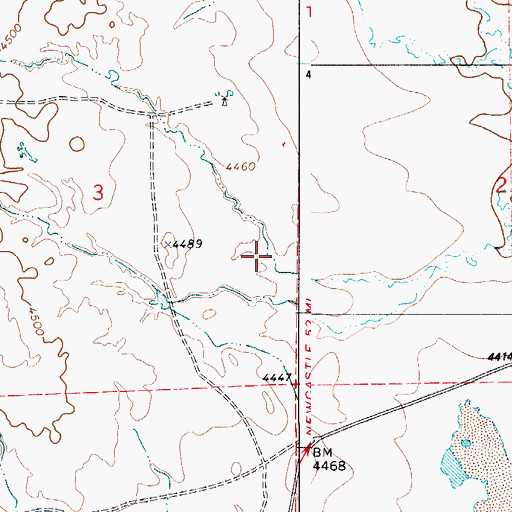 Topographic Map of Frog Creek Dam, WY