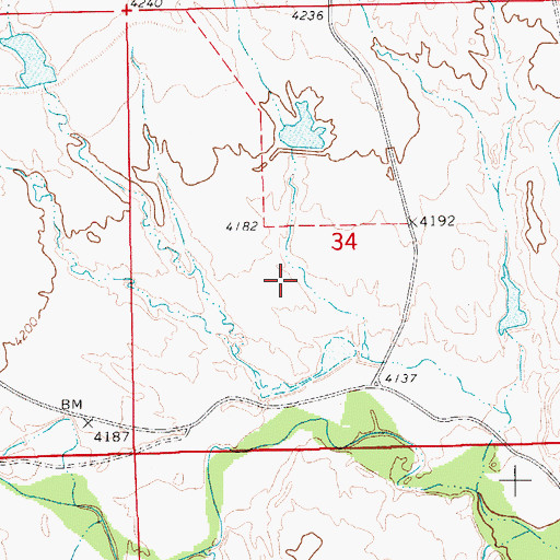 Topographic Map of Clifton Number 1 Dam, WY