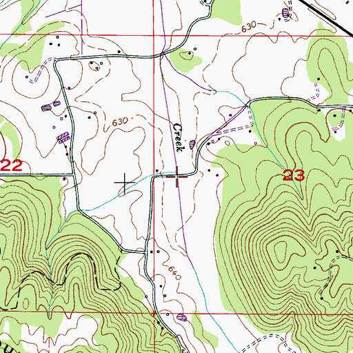 Topographic Map of Staples Hollow, AL